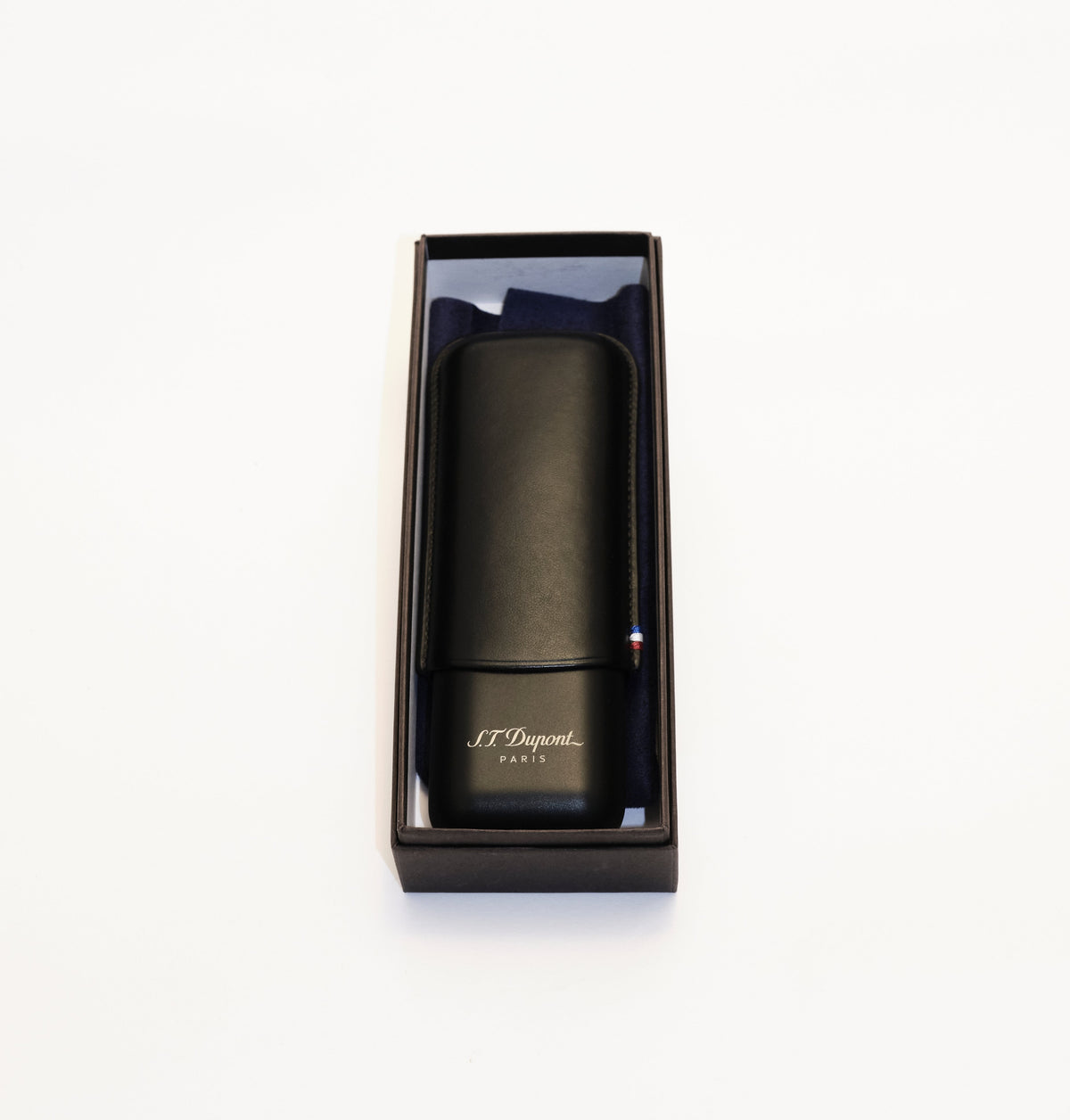 Portasigari Dupont in pelle nera