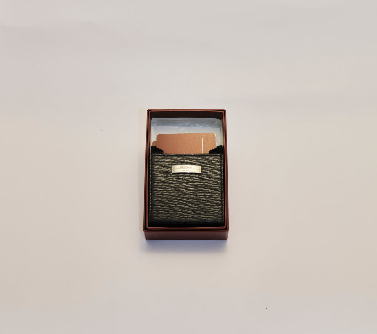 Porta sigarette Dupont in pelle nera