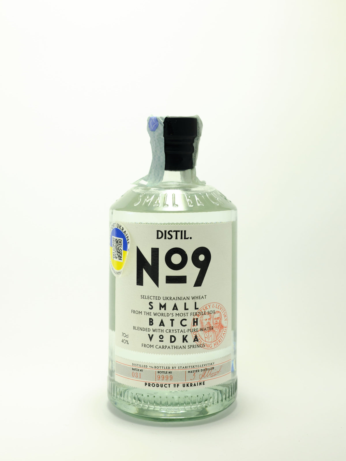 DISTL. N'9 SELECTED UKRANIAN WHEAT FROM THE WORLD'S MOST FERTILE SOIL BLENDED WITH CRYSTAL PURE WHATER FROM CARPATHIAN SPRINGS