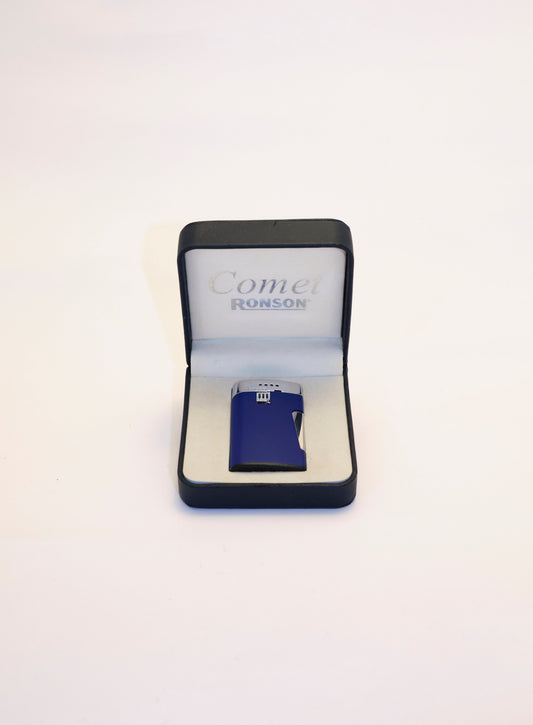 Accendino Comet Ronson fiamma jet colore blu