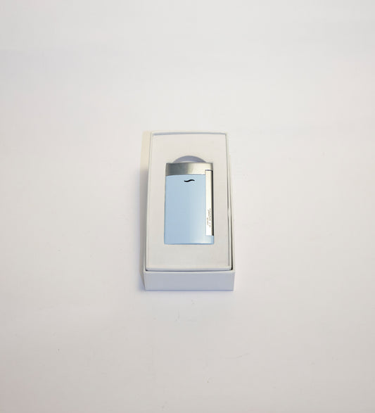 ACCENDINO  ST.DUPONT JET SLIM AZZURRO CON FINITURE CROMATE