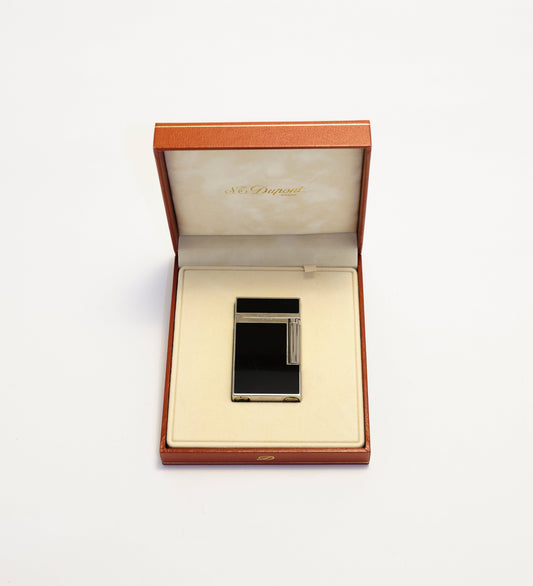 ACCENDINO S.T.DUPONT LINEA 2 SLIM PALLADIO E LACCA NERA