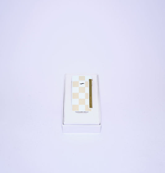 ACCENDINO S.T. DUPONT SLIM BIANCO INSERTI SCACCHI ORO