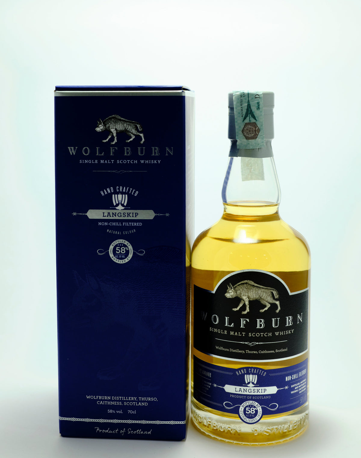 WOLFBURN SINGLE MALT SCOTCH WHISKY NON CHILL FILTERED NATURAL COLOUR