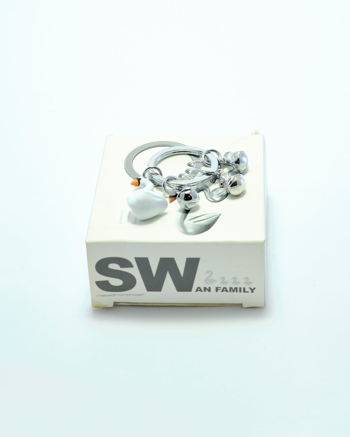 PORTACHIAVI METALMORPHOSE SWAN FAMILY