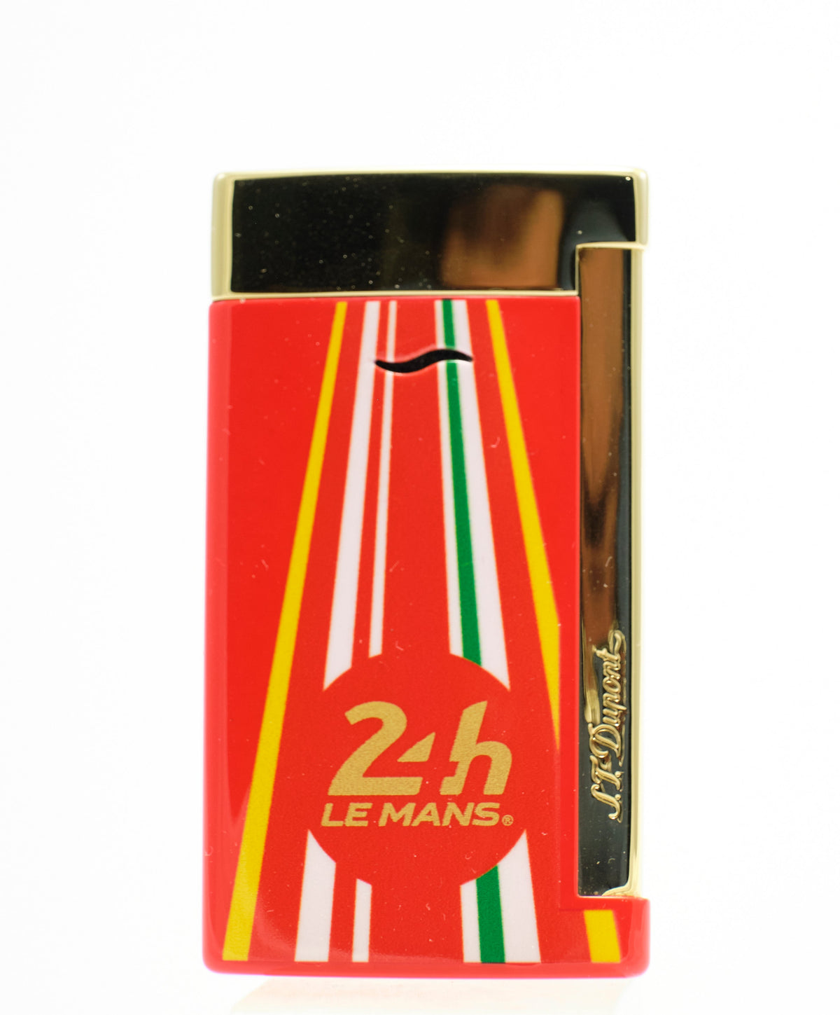 In occasione della 100a edizione della 24 Ore di Le Mans, la celebre corsa automobilistica di durata e S.T. Dupont si uniscono per dare vita a una collezione ricca, moderna e innovativa. La collezione è proposta in un design che rimanda allo spirito sportivo e automobilistico.

